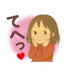 【冬】毎日使えるかわいい女の子スタンプ（個別スタンプ：19）