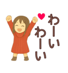 【冬】毎日使えるかわいい女の子スタンプ（個別スタンプ：20）
