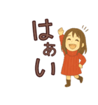 【冬】毎日使えるかわいい女の子スタンプ（個別スタンプ：27）