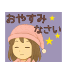 【冬】毎日使えるかわいい女の子スタンプ（個別スタンプ：30）