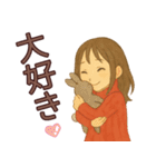 【冬】毎日使えるかわいい女の子スタンプ（個別スタンプ：35）