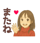 【冬】毎日使えるかわいい女の子スタンプ（個別スタンプ：40）