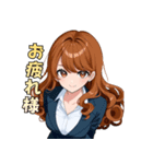 キレイなお姉さん、働きます♡（個別スタンプ：1）