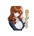 キレイなお姉さん、働きます♡（個別スタンプ：3）