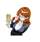 キレイなお姉さん、働きます♡（個別スタンプ：10）