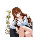 キレイなお姉さん、働きます♡（個別スタンプ：30）