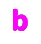 アルファベット小文字の桃色スタンプ N（個別スタンプ：2）