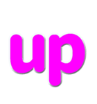 アルファベット小文字の桃色スタンプ N（個別スタンプ：30）