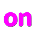 アルファベット小文字の桃色スタンプ N（個別スタンプ：31）