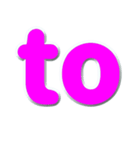 アルファベット小文字の桃色スタンプ N（個別スタンプ：33）