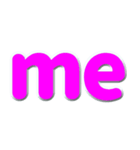 アルファベット小文字の桃色スタンプ N（個別スタンプ：36）