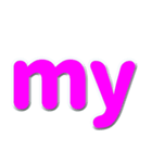 アルファベット小文字の桃色スタンプ N（個別スタンプ：37）