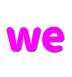 アルファベット小文字の桃色スタンプ N（個別スタンプ：38）