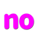 アルファベット小文字の桃色スタンプ N（個別スタンプ：39）