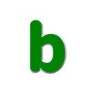 アルファベット小文字の緑色スタンプN（個別スタンプ：2）