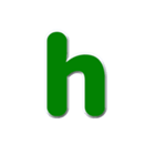 アルファベット小文字の緑色スタンプN（個別スタンプ：8）