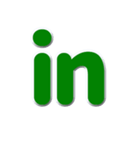 アルファベット小文字の緑色スタンプN（個別スタンプ：29）