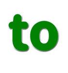 アルファベット小文字の緑色スタンプN（個別スタンプ：33）