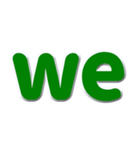 アルファベット小文字の緑色スタンプN（個別スタンプ：38）