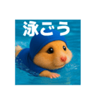ハムさん水泳はじめました（個別スタンプ：3）