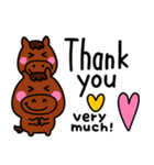 うまうまの♡カラフルあいづち（個別スタンプ：14）