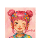 原宿ポップな強め女子の毎日使えるスタンプ（個別スタンプ：1）