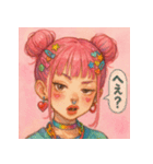 原宿ポップな強め女子の毎日使えるスタンプ（個別スタンプ：19）