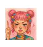 原宿ポップな強め女子の毎日使えるスタンプ（個別スタンプ：22）