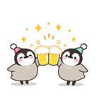 とびだす ほのぼの子ペンギン年賀＆年末年始（個別スタンプ：14）