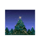 動く！クリスマスの背景【アレンジ用】（個別スタンプ：1）