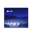動く！クリスマスの背景【アレンジ用】（個別スタンプ：9）
