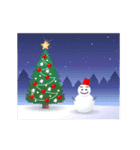動く！クリスマスの背景【アレンジ用】（個別スタンプ：13）