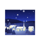 動く！クリスマスの背景【アレンジ用】（個別スタンプ：14）