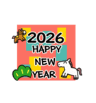 動く！あけおめ午年2（個別スタンプ：6）