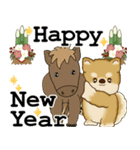 飛び出す柴犬さん 2026 「新年」（個別スタンプ：3）