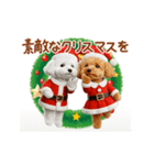 踊る！サンタトイプードル【クリスマス】（個別スタンプ：10）