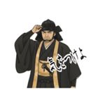 上杉 謙信 戦国 時代 古典 武士 刀 (小)（個別スタンプ：12）
