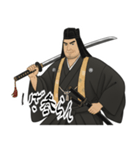 上杉 謙信 戦国 時代 古典 武士 刀 (小)（個別スタンプ：22）