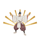 豊臣 秀吉 戦国 時代 古典 武士 刀（個別スタンプ：1）