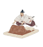 豊臣 秀吉 戦国 時代 古典 武士 刀（個別スタンプ：7）