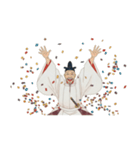 豊臣 秀吉 戦国 時代 古典 武士 刀（個別スタンプ：8）