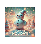 雪だるまの幻想ヨガタイム（個別スタンプ：1）