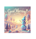 雪だるまの幻想ヨガタイム（個別スタンプ：19）