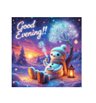 雪だるまの幻想ヨガタイム（個別スタンプ：22）