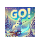 雪だるまの幻想ヨガタイム（個別スタンプ：28）