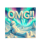 雪だるまの幻想ヨガタイム（個別スタンプ：33）