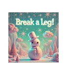 雪だるまの幻想ヨガタイム（個別スタンプ：34）