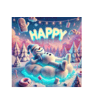 雪だるまの幻想ヨガタイム（個別スタンプ：39）