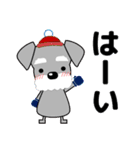 ずっと使える優しいシュナウザー 冬＆年賀状（個別スタンプ：20）