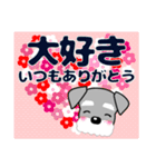 ずっと使える優しいシュナウザー 冬＆年賀状（個別スタンプ：30）